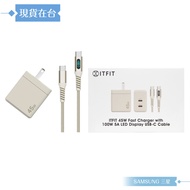 Samsung ITFIT 45W Dual-Hole Super Fast Charging Set-Meter (With Charger+100W LED Type C Cable)