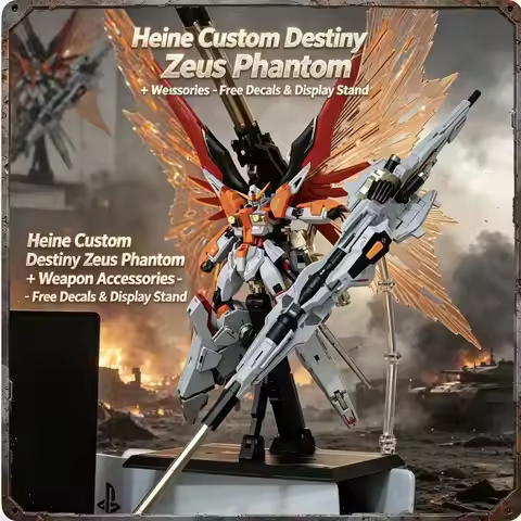 258B HG Destiny Zeus Phantom Repaired Version, Heine Color Scheme Assembly Model, Includes Decals & 