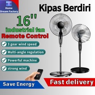 16 Inch Kipas Berdiri Satnd Fan Household silent fan with 3 speed adjustment  remote control Strong 