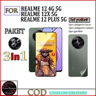 3in1 Tempered Glass Package REALME 12X 5G 12 PLUS 5G 12 4G 5G Privacy Anti Spy