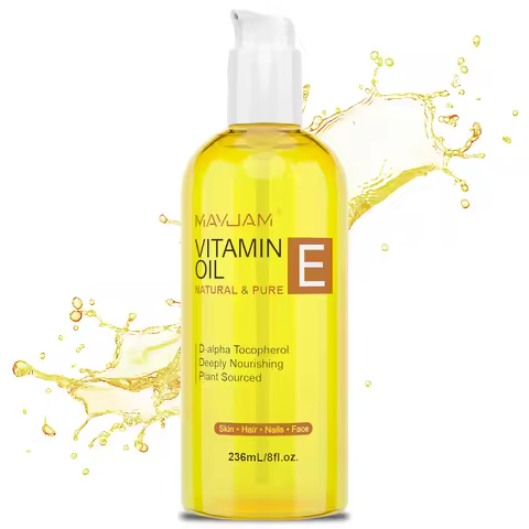 MAYJAM Pure & Natural Vitamin E Oil for Face Body Hair Moisturizing & Nourishing D-Alpha Tocopherol 