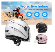 Helmet Motor Motorcycle Helmet Topi Keledar Motosikal Helmet Double Lens Visor Half / Open Face Helmet 摩托車頭盔