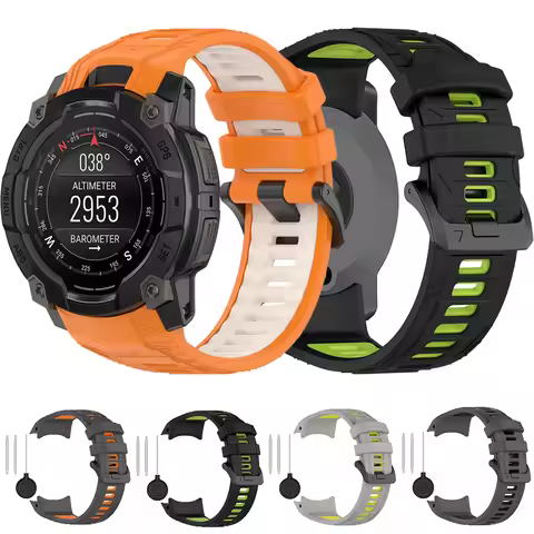 Silicone Strap for Garmin Instinct 3 SOLAR AMOLED Smart watch Bracelet Breathable wristband for Garm