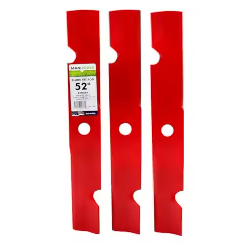 MaxPower 561155B 3 Hi-Lift Blade Set for 52" ExMark and Toro Mowers Replaces OEM Numbers 109-6873-03