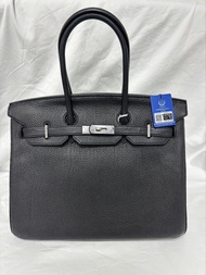 HERMÈS 愛馬仕 Birkin 35 手提包（黑銀）