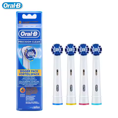 4 heads Oral-B Precision Clean Replacement Electric Toothbrush Heads For Round Toothbrush Heads Oral