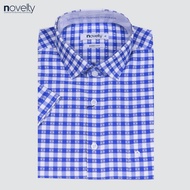 Áo sơ mi nam ngắn tay Novelty sọc caro nhỏ Bamboo Body fit NSMMCLMT3D230264N