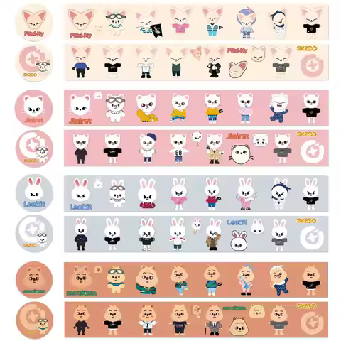 SKZOO's new cartoon characters and paper tape Stray Kids account stickers, luggage, mobile phone dec