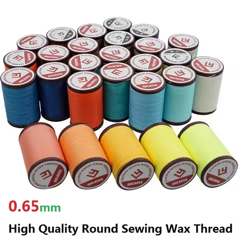 Diameter 0.65mm 60 Meters Manual High Quality Round Sewing Wax Thread for Leather Craft Bracelet Wea