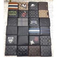 Short Wallet Men Coin Wallet Available Coach in Stock Coach Bifold Trifold 74771 74993 26072 75371