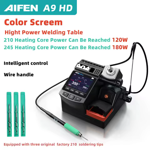 AIFEN A9HD 180W Power Soldering Iron Station Ideal for Electronic Welding with C210 C245 Solder Iron