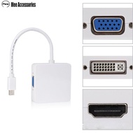 3 In 1 Mini Display Port DP to HDMI VGA DVI For Macbook