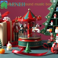 AENEH Carousel Music Box, Exquisite Wooden Rotating Wooden Music Box, Christmas Horse Carousel Box C