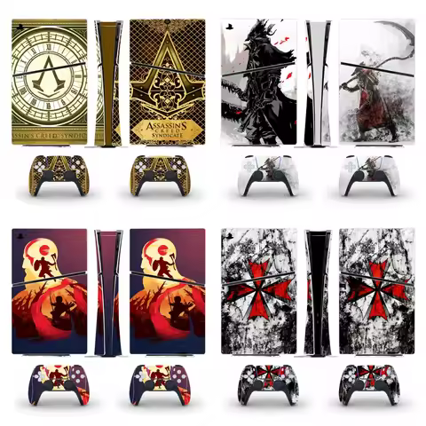 New Game PS5 Slim Digital Skin Sticker for Console & 2 Controllers Decal Vinyl Protective PS5 Slim D