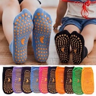 Cotton Antiskid Breathable Yoga Dance Trampoline Floor Socks for Kids/adult 10 Color