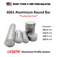 101.6mm 114.6mm 127mm 139.7mm 152.4mm Aluminium Round Bar Rod 6061 Customise Length Dimension