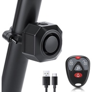 Max 110dB Bike Alarm,Bike Alarms For Ebikes Rechargeable Motorcycle Alarm With Remote,7 Levels Sensi