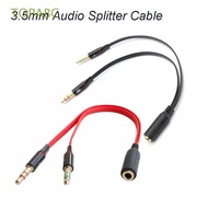 3.5mm Jack 1 Female To 2 Male Microphone Splitter Audio Cable Headphone