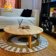 meja kayu bulat minimalis diameter 80-100x30-50cm cafe meja kerja bundar meja lesehan meja kopi