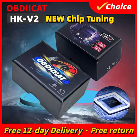 OBDIICAT HK01 HK-V2 Super OBD2 ECU Chip Reading Tuning Box More Power & Torque Nitro OBD Plug Drive 