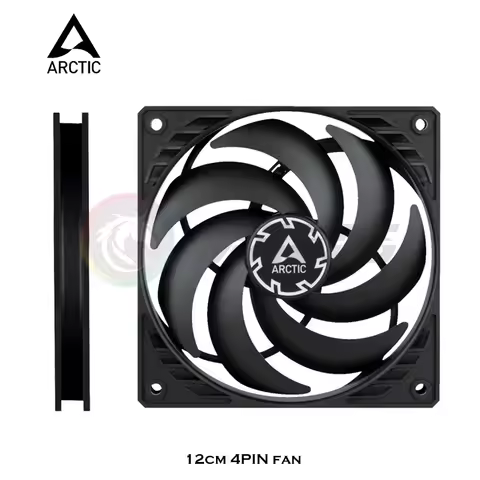 ARCTIC P12 SLIM PWM PST 12015 4PIN PWM Silent Slim Chain Fan,12cm Ultra-thin 15MM Fan Case Radiator 