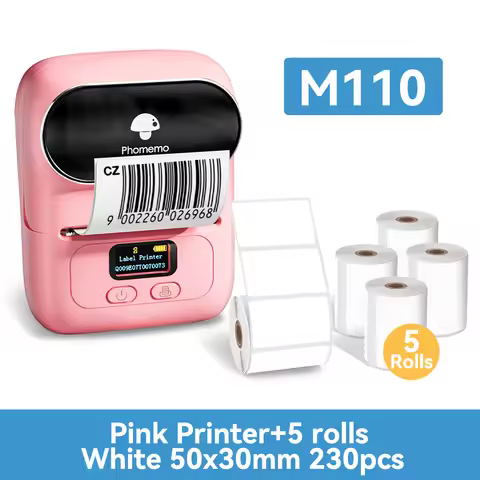 Phomemo Mini Portable Thermal Printer Self-adhesive Label Printer For Stickers Phomemo M110 Label Ma