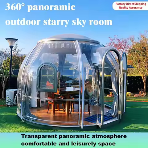 Bubble House Starry Sky Room Glamping Dome Tent 3m 5m 8m Prefab PC Transparent Geodesic Dome for Out
