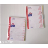 A4 FILE INDEX DIVIDER CARD (5COL) (10COL)