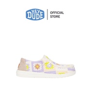 HEYDUDE รองเท้าลำลองผู้หญิง WENDY COTTAGE CROCHET รุ่น 43109-0NK - EGRET/LAVENDER/MULTI
