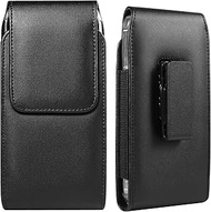 PU Leather Cell Phone Holster Belt Phone Holder Pouch Compatible for Galaxy S24 Ultra / S23 Ultra / 