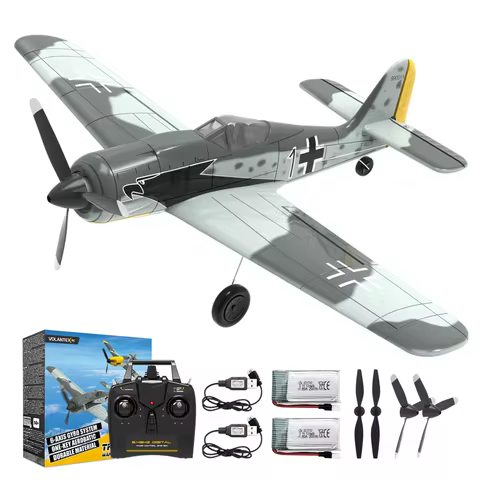 VolantexRC 4-CH FW190 Fighter RTF RC Airplane, Xpilot Stabilization System with 3 Flight Modes, One-