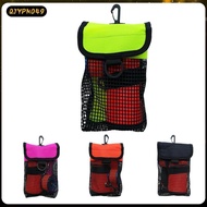 [qjypno49] Portable Lightweight Mesh gear pouch  Clip, D Ring for Underwater Scuba Diving Reel & SMB