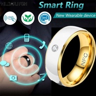 HILDARJFGH NFC Smart Ring, Stainless Steel Wearable Connect Finger Digital Ring, Creative Magic Wear