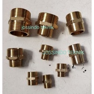 PERLENGKAPAN PERKAKAS DOUBLE NEPEL KUNINGAN 1/4" X 1/2"