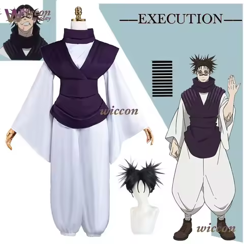 Choso Cosplay Costume Suit Same Pants Ponytail Wig Anime Movie JJK Execution Top Halloween Clothing 
