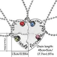 2/3/4 Pcs/Set Best Friend Necklace BFF Necklace Female Love Friendship Pendant Choker Fashion Boy An