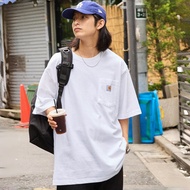 เสื้อยืดแขนสั้น Carhartt K87 ทรงหลวม สไตล์ลำลอง ผ้าฝ้าย ทรงหลวม สำหรับผู้ชายและผู้หญิง ทรงพื้นฐาน เส