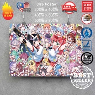 (READY STOCK) Hololive Production poster | Anima Wall Deco poster Sticker