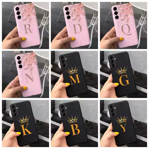 For Samsung Galaxy A05s A05 Case Cover Soft Liquid Silicone Initials Letters Bumper For Funda Samsun