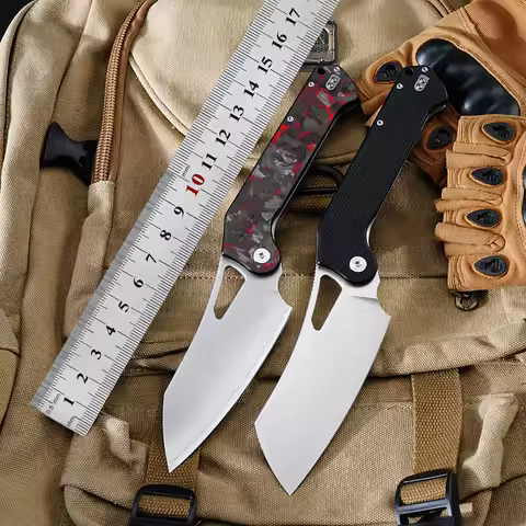 New Pocket Folding Knife 14C28N/VG-10 Steel Blade G10/Carbon fiber Handle Outdoor Survival Camping K