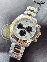 🌈🌈新返貨啦🌈🌈Rolex Daytona 116523🐼原裝白熊貓面操兵字 淨錶 連原裝金鋼板帶 長橋 亂碼🐼C1983（廣華街店）