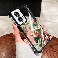 YBD Case For Motorola Moto Edge 50 Fusion G60 G60S G40 Fusion Anti-drop Protection Gold-Plated Flowe