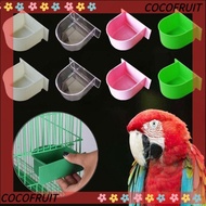 COCOFRUIT Bird Cage Water Bowl, Bird Half Round Food Box Bird Cage Accessories Splash-proof Cup, Bird Feeding Trough Bird Feeding Bowl Parrot Feeding Tool