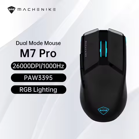 Machenike M7 Pro Gaming Mouse USB Wired 2.4GHz Wireless Mouse PAW3395 26000DPI 650IPS 7 Button 74g R