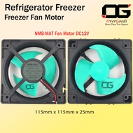 DC12V 0.10A Panasonic Fan Motor Fridge Refrigerator Freezer 2 Wire 115mmx115mm Kipas Motor Peti Sejuk