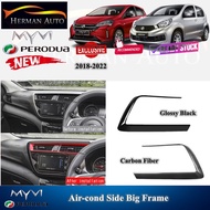 HermanAuto Perodua Myvi GEN3 GM3 Myvi 2018-2023 Dashboard Radio Frame Cover Garnish Accessories