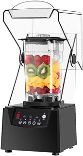 Blender Smoothie Maker with Sound Enclosure, Commercial 2L Stand Mixer, Blade Ice Crusher with Cover Silent Broken Wall Cooking Machine, for Smoothie, Fruits, 17000RPM
