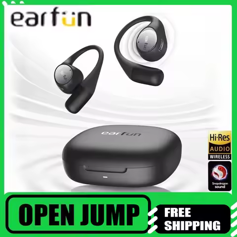 EarFun Open Jump Open-Ear Wireless Earbuds 4-mic AI Noise Cancellation Low Latency 3D Panoramic Spat