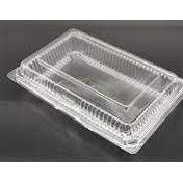 OPS PLASTIC TRAY WITH LOCK OPS H1L/H2L Plastic with Lock Disposable Clear Food Box Butter Cake Bread
