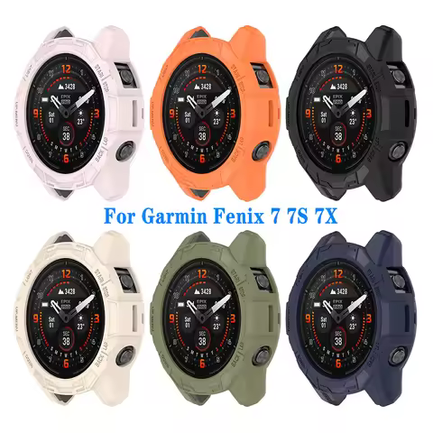 Silicone Cover Protective Case For For Garmin Fenix 7 7S 7X Hollow protective shell Bumper For Garmi